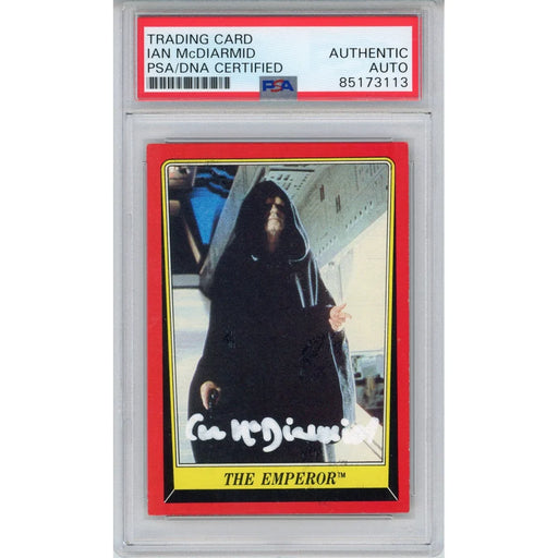 1983 Topps Star Wars Ian McDiarmid Autographed Emperor Palpatine Card #57 PSA Signed