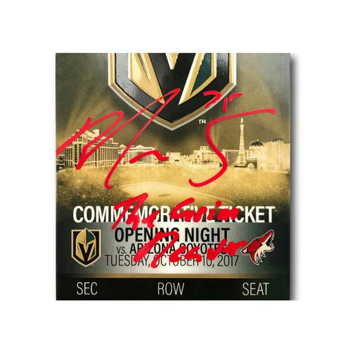 Ryan Reaves Signed Vegas Golden Knights Inaugural 1st Game Ever Ticket Autograph