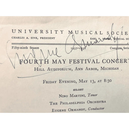 Eugene Ormandy Hand Signed Album Page Cut JSA COA Autograph Conductor