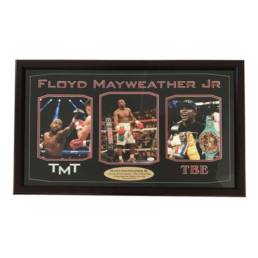 Floyd Mayweather Signed 8X10 Photo Collage COA JSA Money Autograph Framed