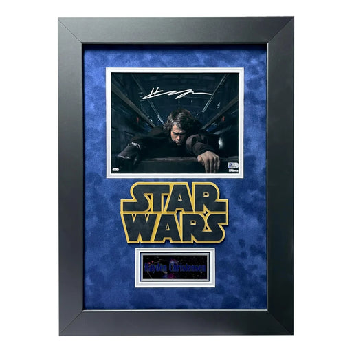 Hayden Christensen Autographed Star Wars 8x10 Photo Framed Anakin Skywalker Topps COA