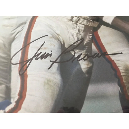 Jim Brown Signed 16X20 Photo Framed Cleveland Fanatics COA