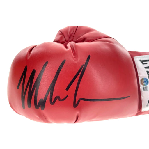 Mike Tyson Autographed Red Everlast Boxing Glove Beckett BAS COA Signed