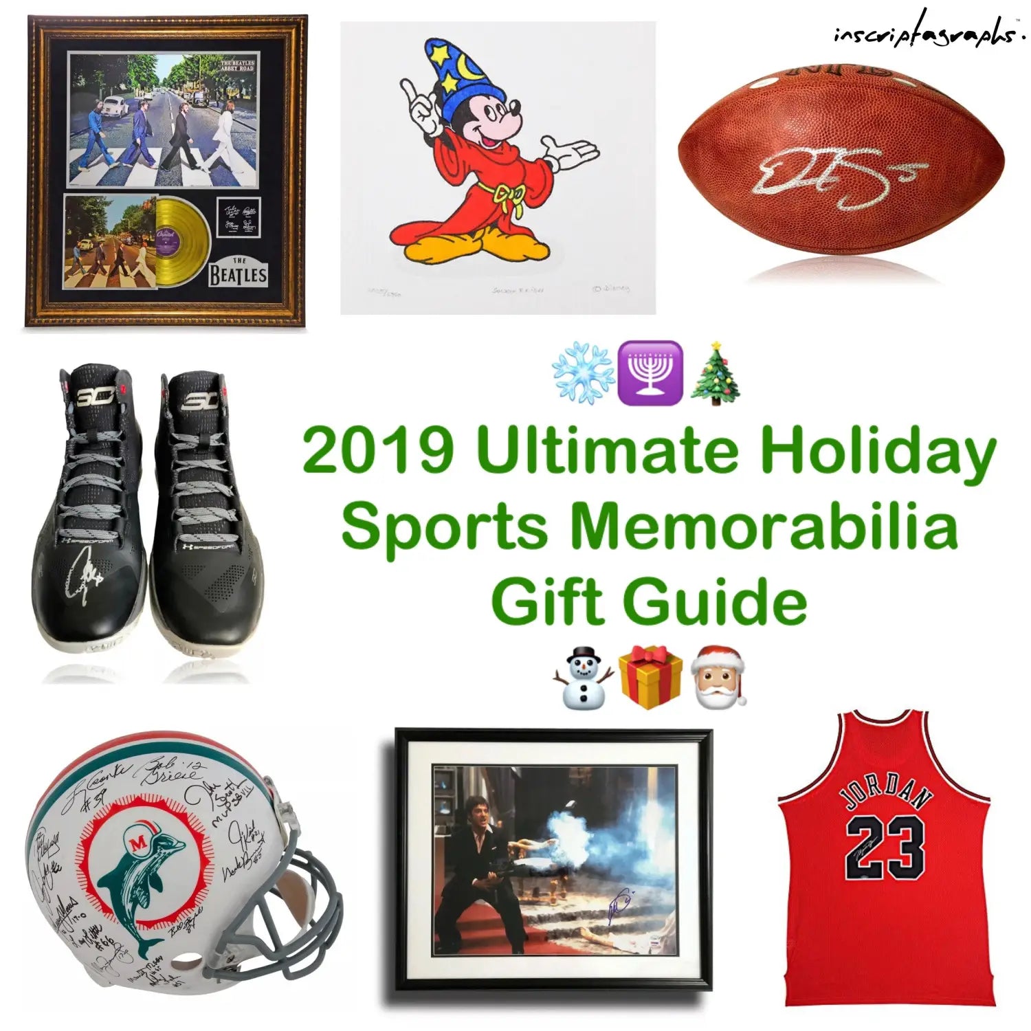 2019 Ultimate Holiday Sports Memorabilia Gift Guide - Inscriptagraphs