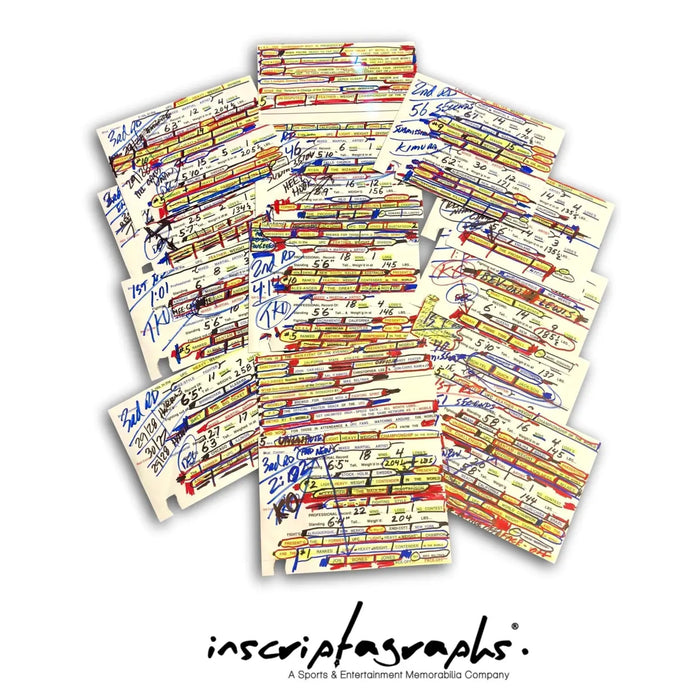 OWN A PIECE OF UFC HISTORY WITH THE ACTUAL “OCTAGON USED” FIGHT INTRODUCTION CARDS USED TO ANNOUNCE THE FIGHTERS AT UFC 232 - BRUCE BUFFER