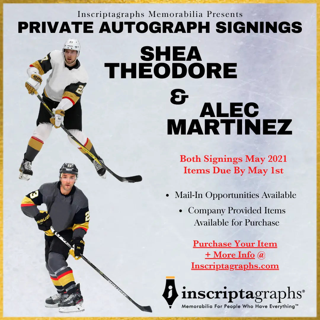 Alec Martinez Private Autograph Signing - May 2021