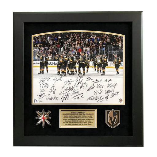 17/18 Vegas Golden Knights Inaugural Team Signed 16x20 Framed Photo COA #D/109 VGK 1st Year 26 Autographs