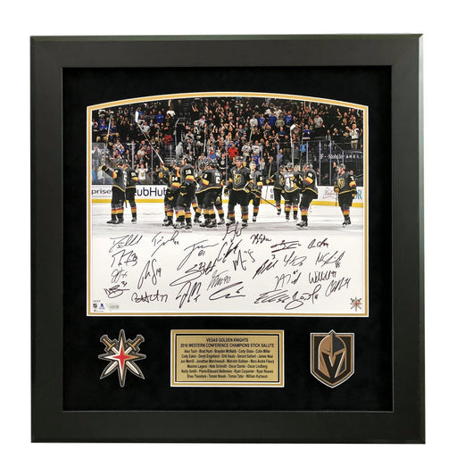 17/18 Vegas Golden Knights Inaugural Team Signed 16x20 Framed Photo COA #D/109 VGK 1st Year 26 Autographs