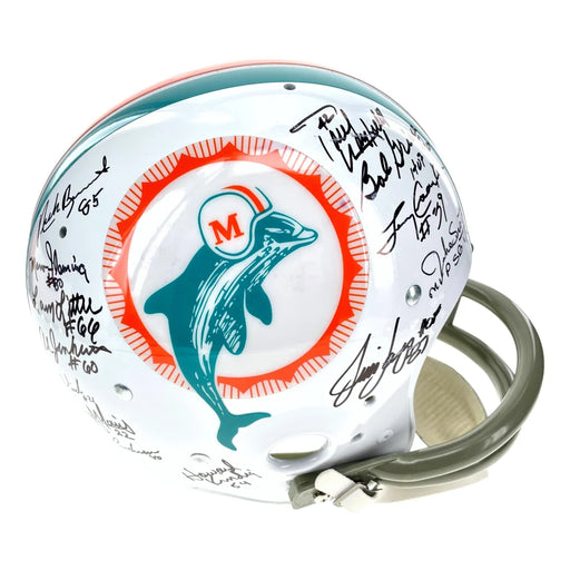 1972 Miami Dolphins Team Signed Full Size TK Helmet JSA COA 72 Griese Csonka Scott + 24