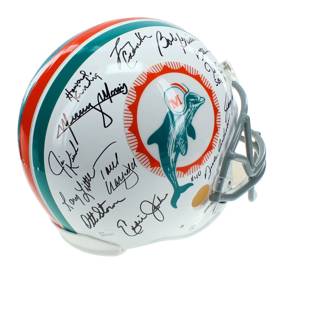 1972 Miami Dolphins Undefeated Team Signed Helmet Coa Jsa Griese