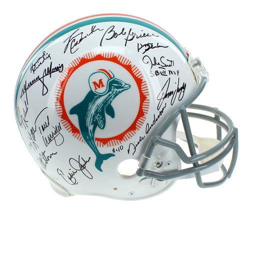 1972 Miami Dolphins Undefeated Team Signed Helmet COA JSA Griese Csonka Morris 72 Autographed