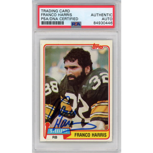 1981 Topps Franco Harris Signed PSA Authentic Autograph Pittsburgh Steelers