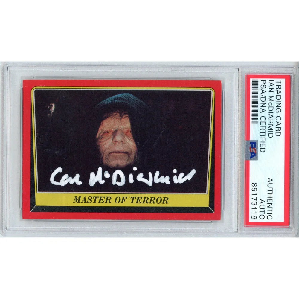 1983 Topps Star Wars Ian McDiarmid Signed Emperor Palpatine Card #117 PSA Autographed