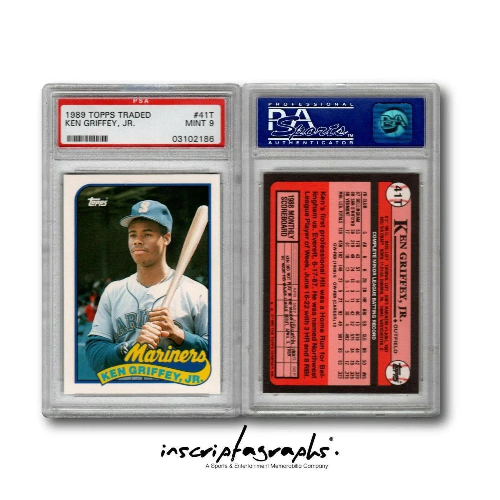 1989 Topps Traded Ken Griffey Jr. Rookie Card Graded Psa 9 Rc #41t Mariners
