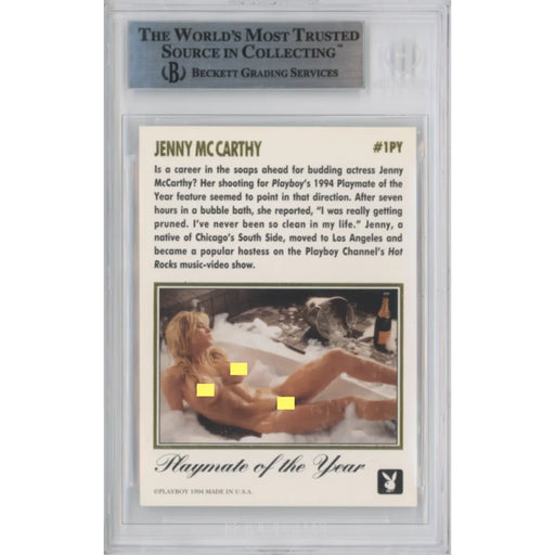 1995 Playboy Jenny McCarthy Signed Centerfold Card #D/3000 BAS Slabbed Autograph