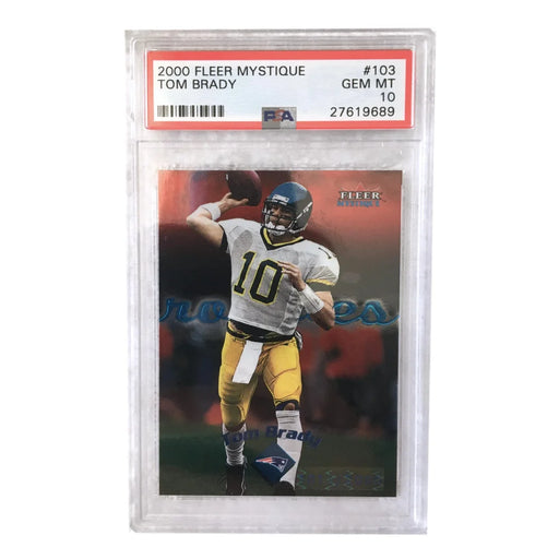 2000 Fleer Mystique Tom Brady Rookie Card #D/2000 Gem Mint PSA 10 RC #103 Patriots