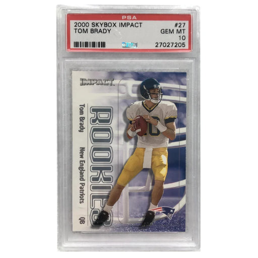 2000 Skybox Impact Tom Brady Rookie Card #27 PSA 10 RC Gem Mint Patriots