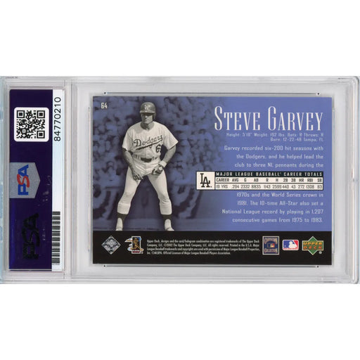 Steve Garvey autographed baseball card (Los Angeles Dod