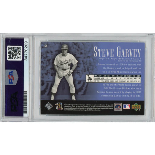 2002 Upper Deck Steve Garvey Signed COA PSA 9 Los Angeles Dodgers Slabbed Auto