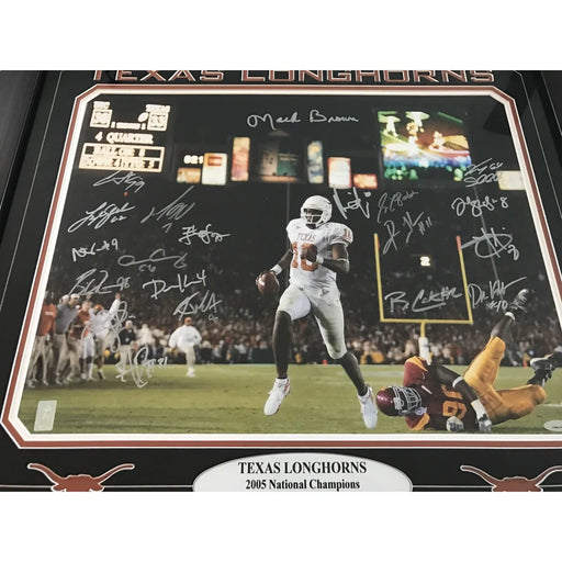 2005 Texas Longhorns Team Signed 16X20 Photo Framed COA Tristar Autograph Young