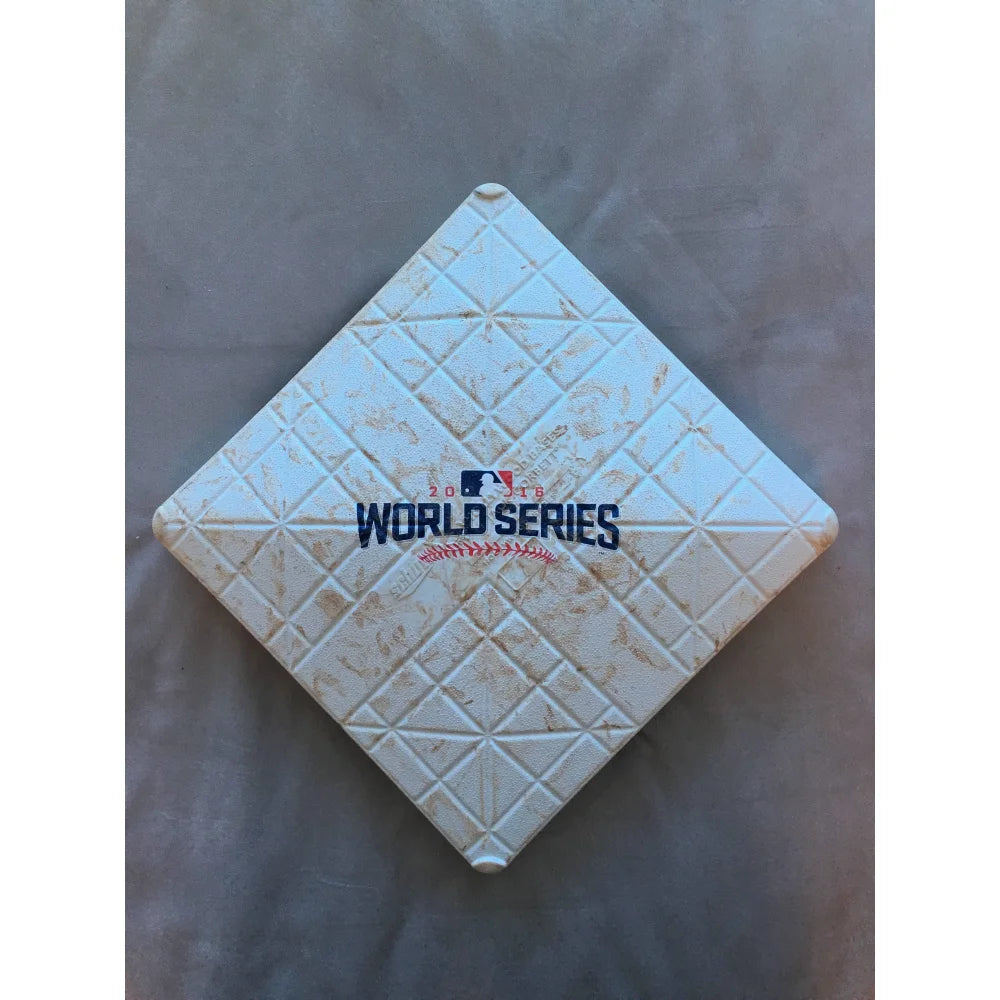 2016 Chicago Cubs World Series Game Used 2nd Base 4 MLB Authenticated Champions Indians