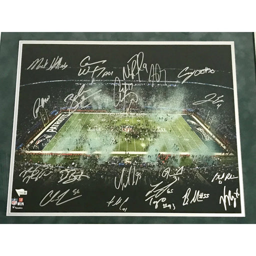 2017- 2018 Philadelphia Eagles Team Signed 16X20 Photo Framed Super Bowl Champs COA