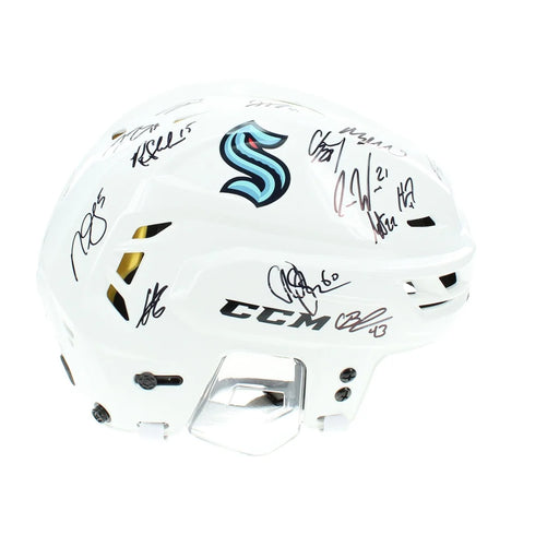 2021 Seattle Kraken Team Signed Inaugural CCM Helmet Fanatics COA 26 Autographs