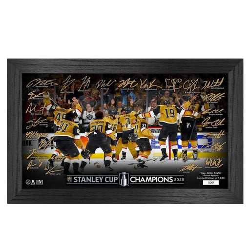 2023 Stanley Cup Champions Vegas Golden Knights Celebration Signature Pano Frame