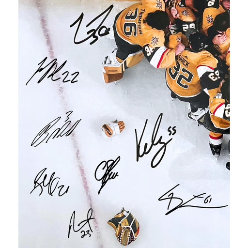 2023 Vegas Golden Knights Team Autographed 12x18 Heart Photo #D/5 Stanley Cup Signed COA IGM
