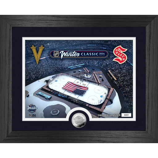 2024 Winter Classic Vegas Golden Knights vs. Seattle Kraken Silver Coin Framed Collage