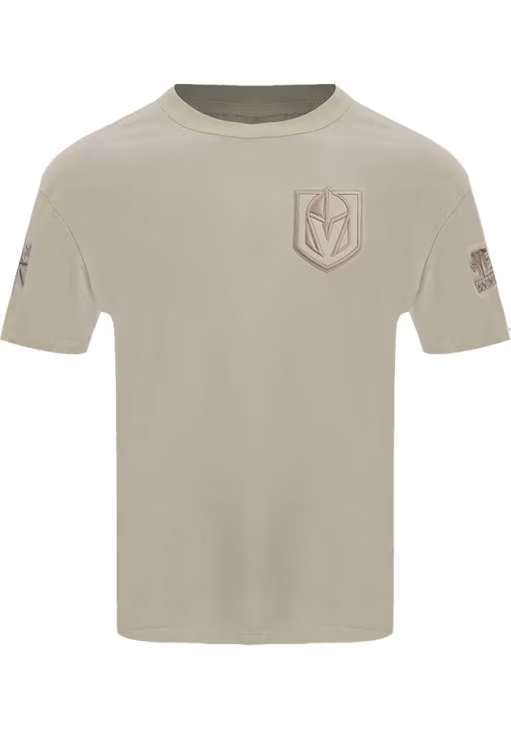 Men's Pro Standard Vegas Golden Knights Taupe Neutral Short Sleeve Tee