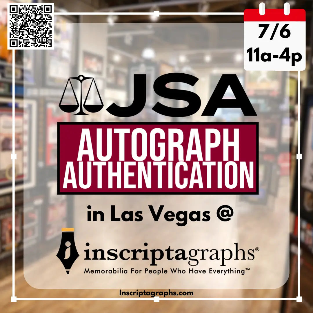 James Spence Authentication (JSA) - Autograph Experts at Inscriptagraphs Memorabilia in Las Vegas!