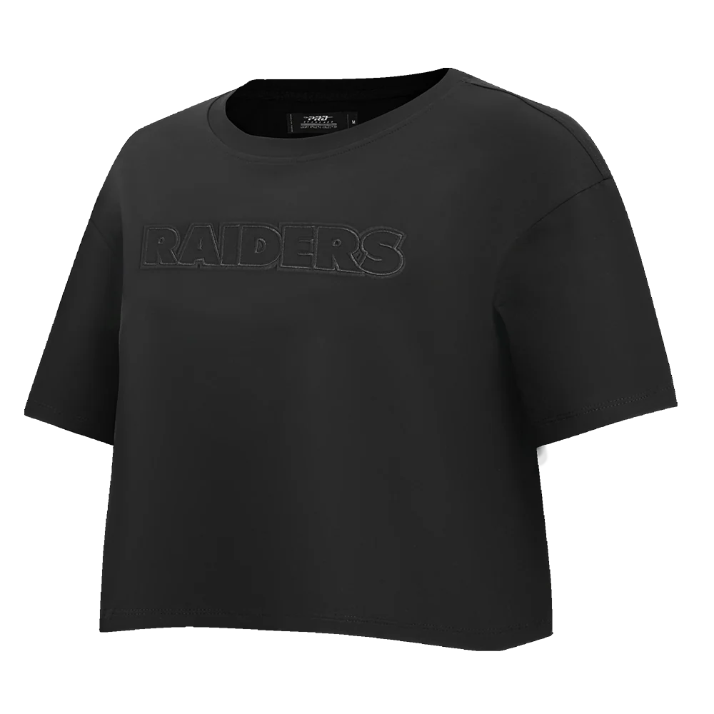 Women's Pro Standard Las Vegas Raiders Neutral Boxy Tee Shirt - Black