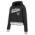 Women's Pro Standard Las Vegas Raiders Black Script Tail Fleece Cropped Pullover Hoodie - Black