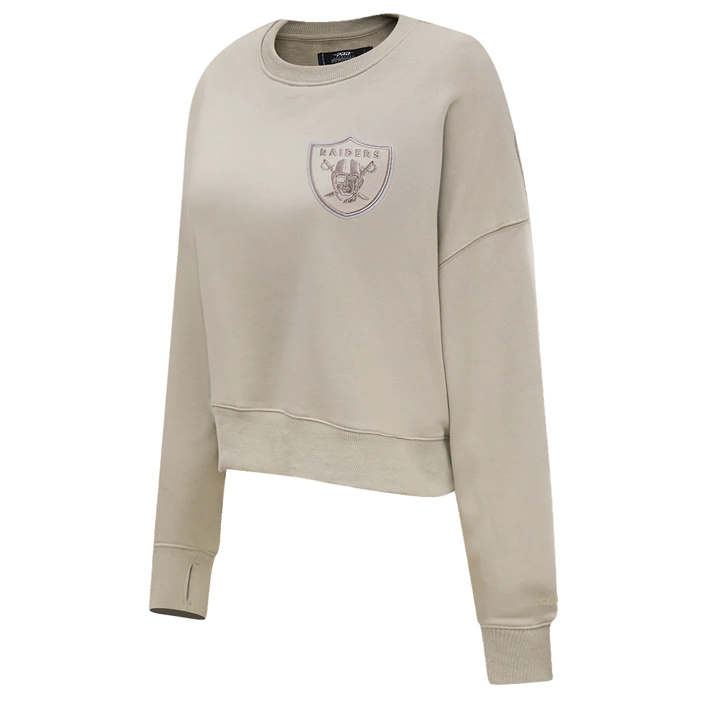 Women's Pro Standard Las Vegas Raiders Neutral Crewneck - Taupe