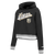 Women's Pro Standard Vegas Golden Knights Black Script Tail Fleece Cropped Pullover Hoodie