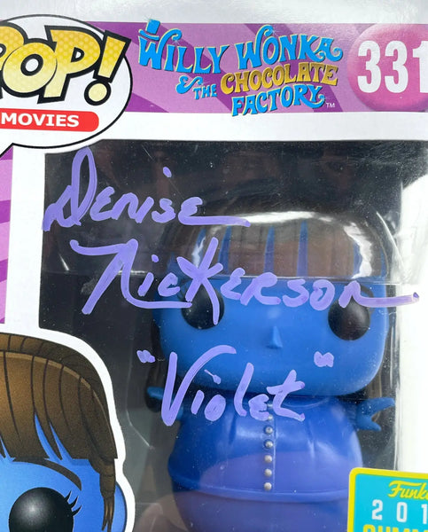 What is the Rarest Willy Wonka Autographed Funko Pop? Violet Beauregarde &