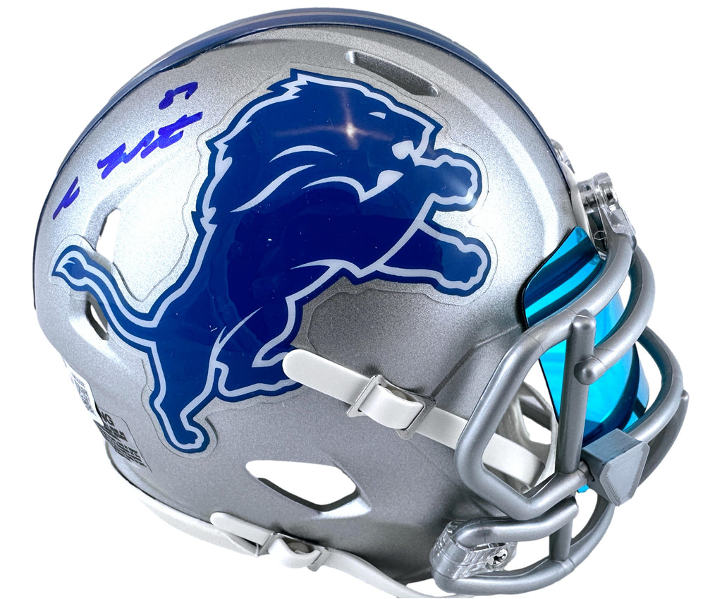 Sam LaPorta Autographed Detroit Lions Speed Mini Helmet Signed BAS COA