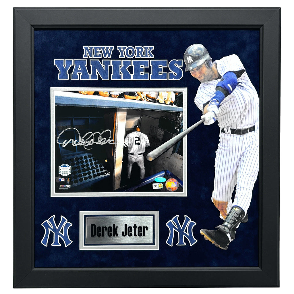 Derek Jeter Autographed New York Yankees 8x10 Photo Collage Framed MLB COA Signed Steiner NY