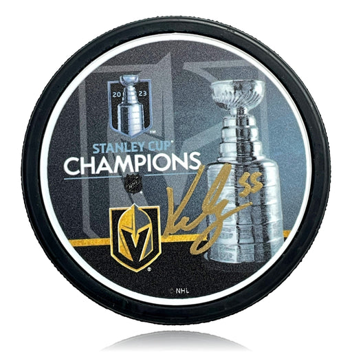 Keegan Kolesar Autographed Stanley Cup Vegas Golden Knights Hockey Puck COA IGM