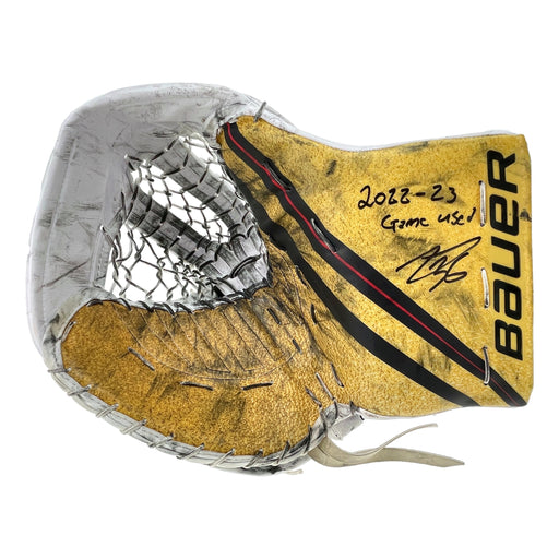 Logan Thompson Game Used Signed Glove 2022-23 COA IGM Vegas Golden Knights Worn