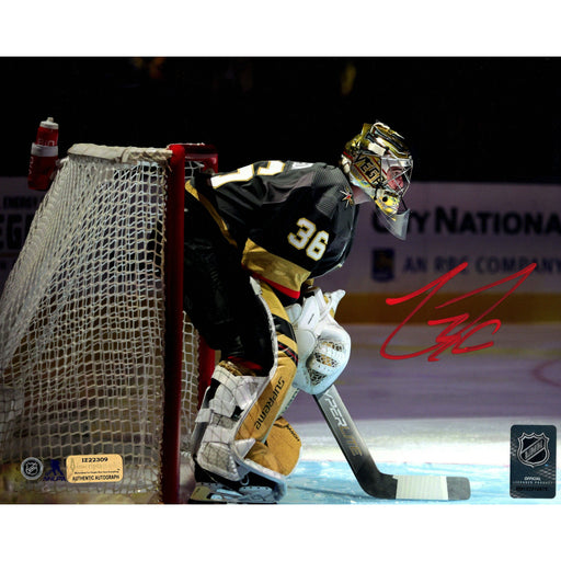 Logan Thompson Autographed Vegas Golden Knights 8x10 Photo COA IGM Signed Focus