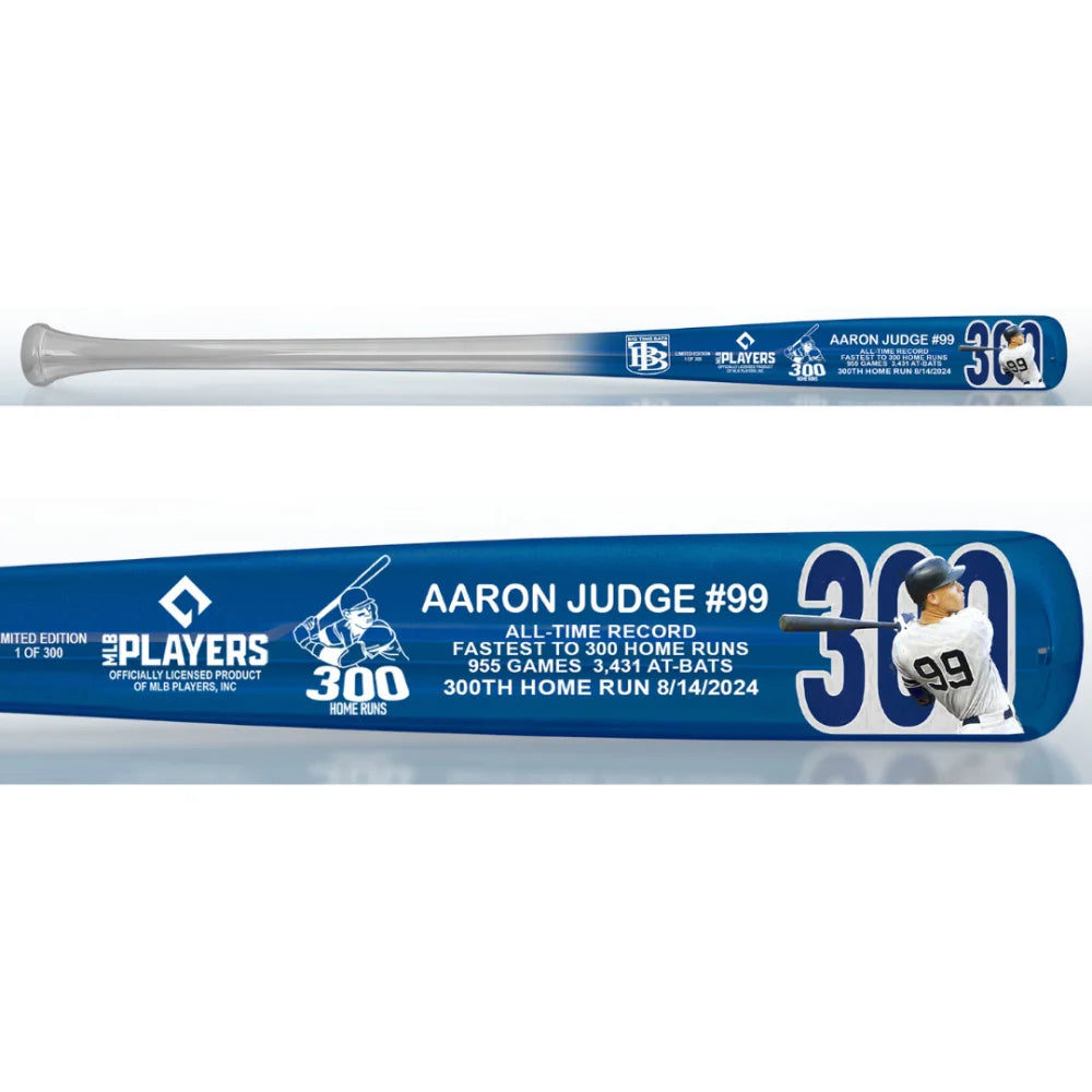 Aaron Judge New York Yankees Fastest to 300 Home Runs Extremum Art Baseball Bat #D/300