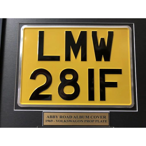 ’Abbey Road’ The Beatles Album Cover Car License Plate Framed Collage