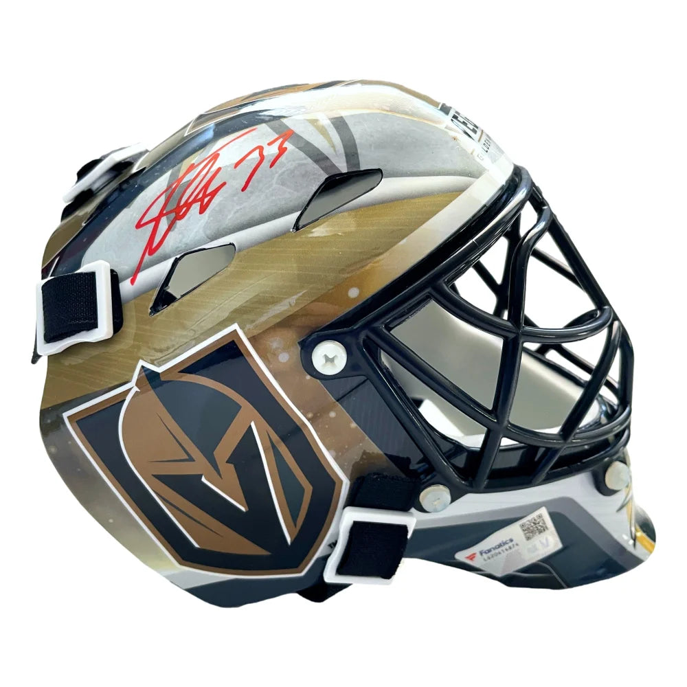 Logan Thompson Signed Full-Size Vegas Golden Knights Goalie Helmet Mask BAS  COA