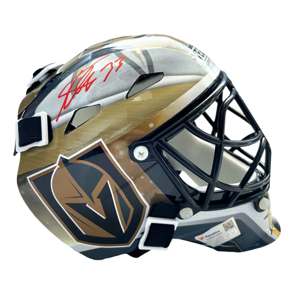 Adin Hill Autographed Vegas Golden Knights Mini Goalie Mask COA Helmet Signed