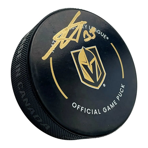 Adin Hill Signed Official Vegas Golden Knights Game Puck w/ Case Autograph COA