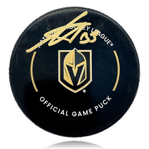 Adin Hill Signed Official Vegas Golden Knights Game Puck w/ Case Autograph COA