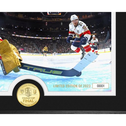 Adin Hill Vegas Golden Knights 2023 Stanley Cup Save Coin Framed Collage #D
