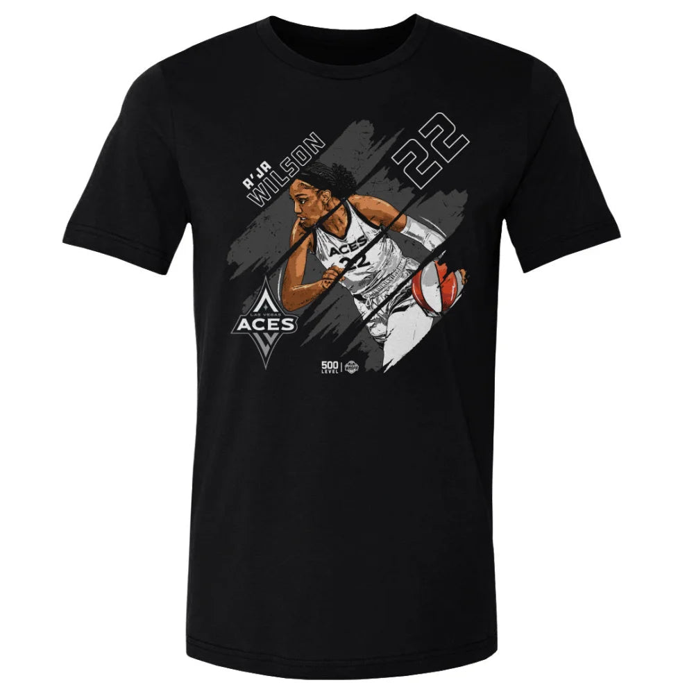 A’ja Wilson Las Vegas Aces Stripes WHT